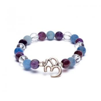 Mala/Armband Amethyst/ Aventurin/ Bergkristall OM