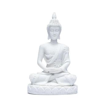 Buddha in Meditationshaltung weiß