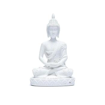 Buddha in Meditationshaltung weiß