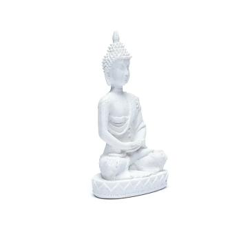 Buddha in Meditationshaltung weiß