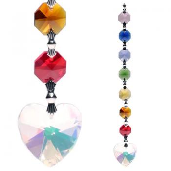 Aurora Herz Feng-Shui Chakra Kristall-Kette