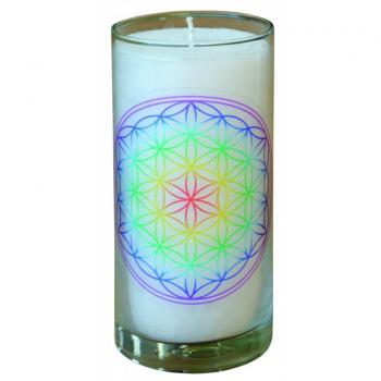 Kerze "Blume des Lebens transparent"