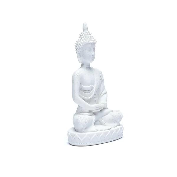Buddha in Meditationshaltung weiß