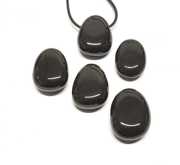 Onyx Trommelstein Anhänger gebohrt