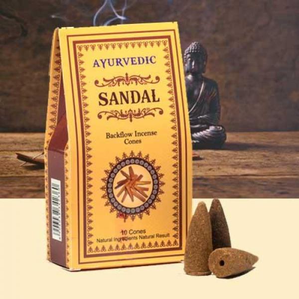 Ayurvedische Sandelholz Rückfluss Weihrauchkegel