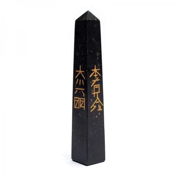 Schwarzer Turmalin Reiki Obelisk