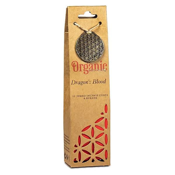 Organic Goodness Drachenblut Weihrauchkegel + Halter