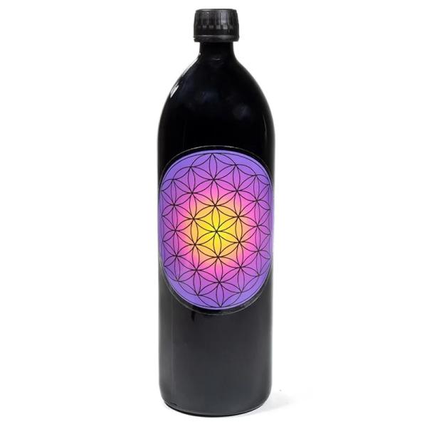 Trinkflasche Miron violett mit Blume des Lebens violett